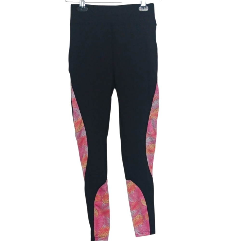 Popfit Black Pink Legging with Pockets Size Small